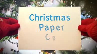圣诞节祝贺邀请3D卡片动画星星房子树雪人视频的预览图
